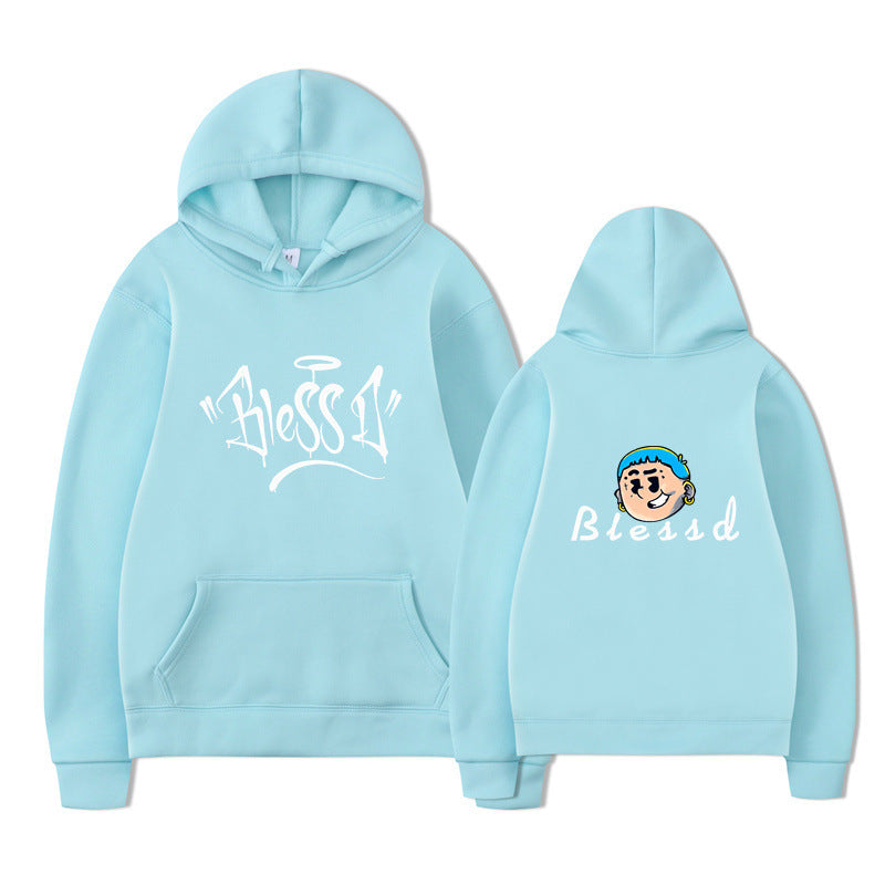 Blessd  Logo Pullover Hoodies Sweatshirt