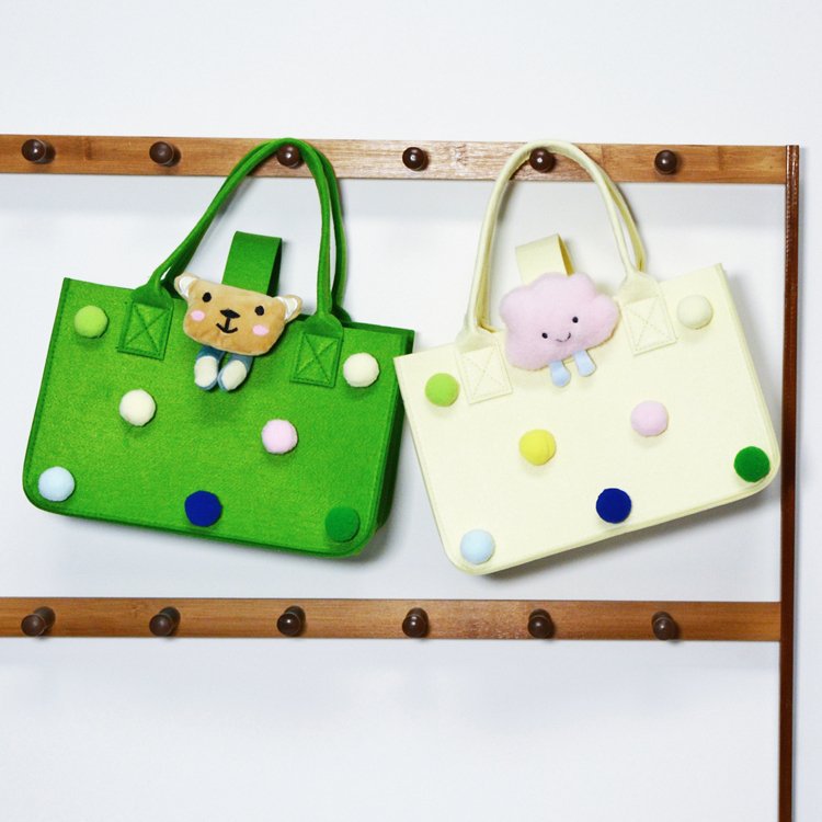 New Female   Cartoon Handbag, Hand Carry Small Square Bag