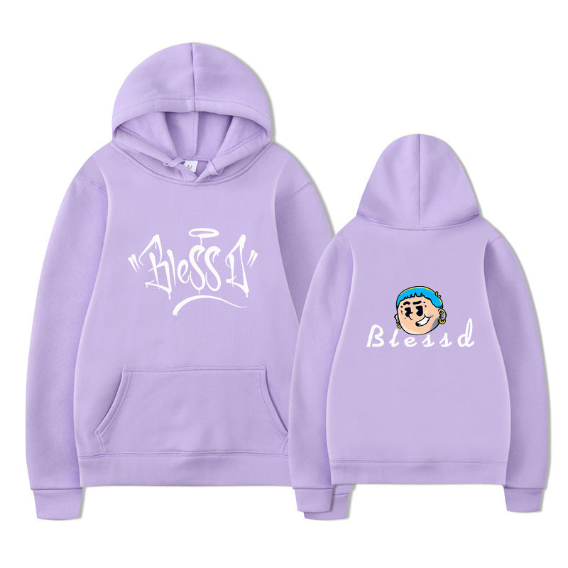 Blessd  Logo Pullover Hoodies Sweatshirt