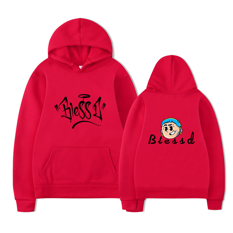 Blessd  Logo Pullover Hoodies Sweatshirt