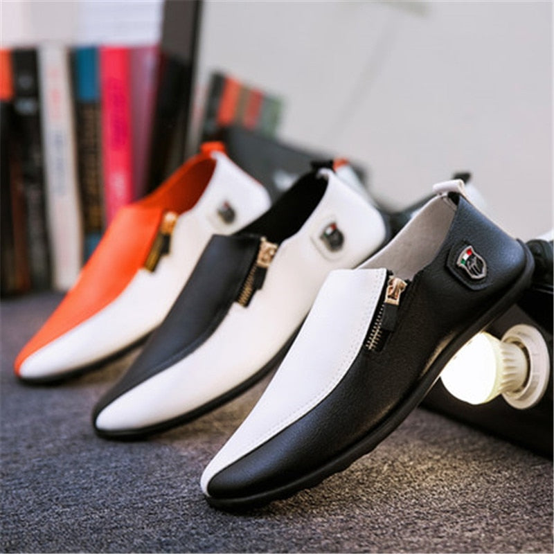 Men Loafers Soft Casual Shoes Men Flats Leather