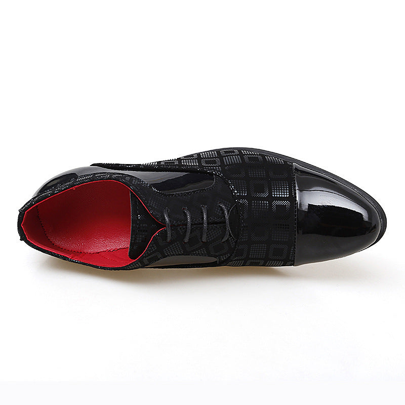 Sharp pointed leather shoes for men