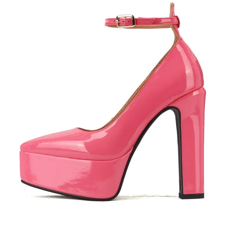 Sexy High Heels Patent Leather Shoes