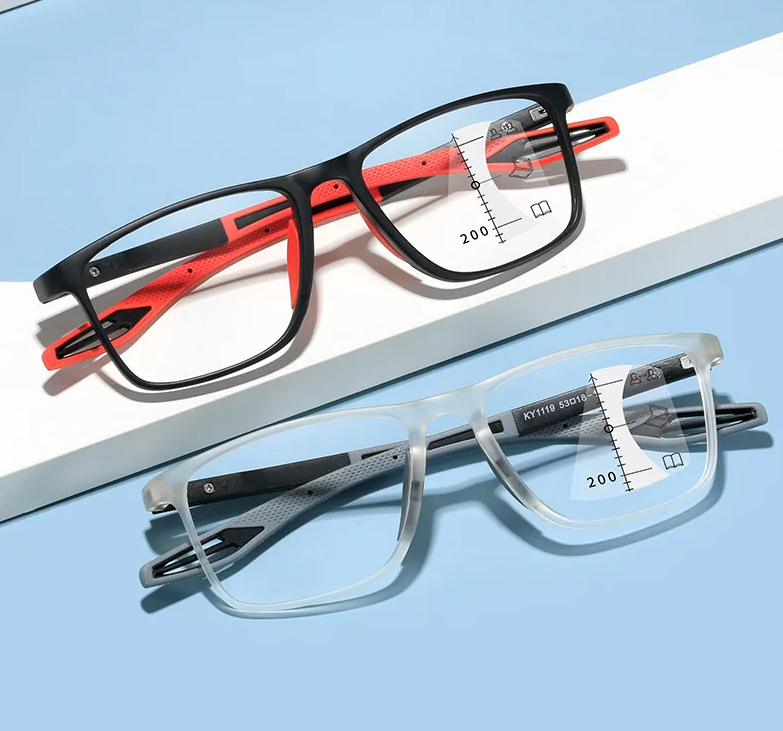 Multifocal Progressive Reading Glasses Vintage Women Men Sports Presbyopia Eyewear