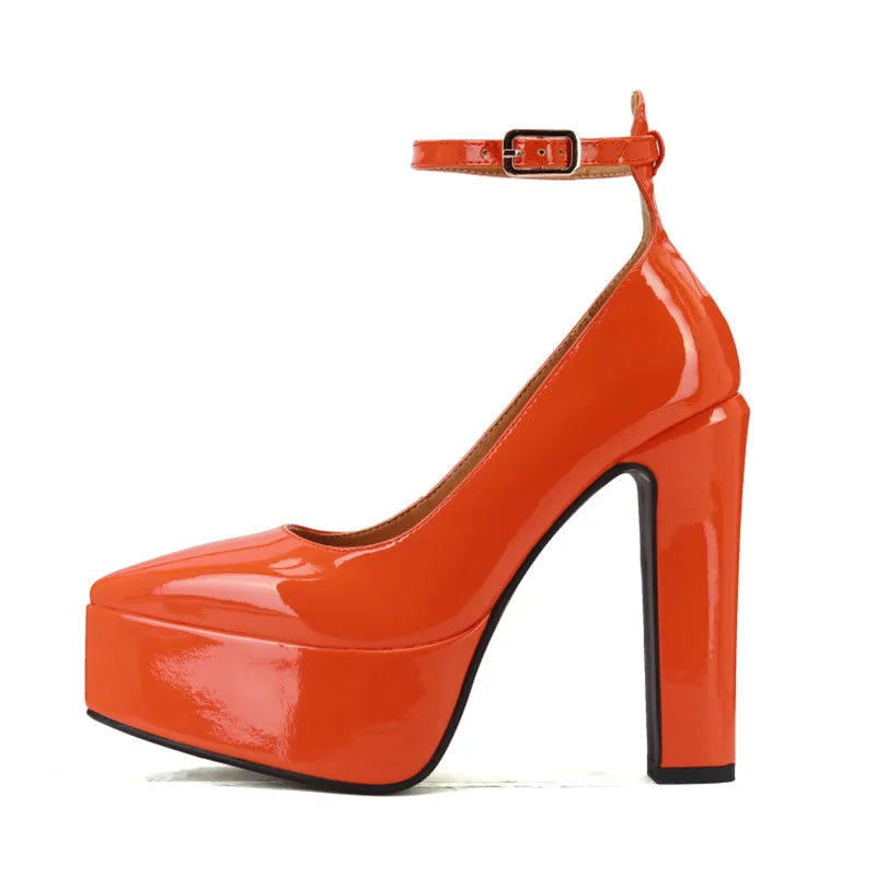Sexy High Heels Patent Leather Shoes
