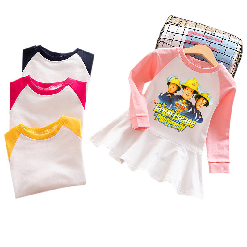 Cartoon hoodie girl dress