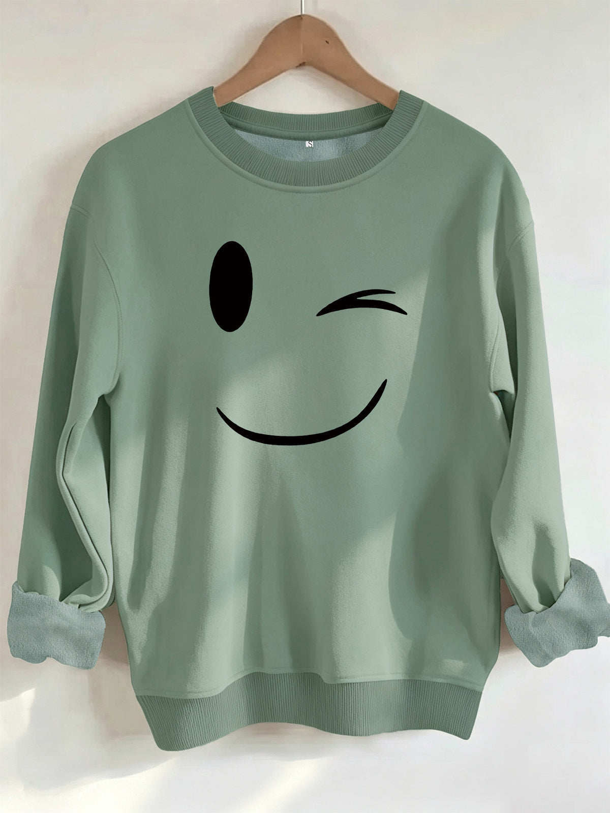 Loose velvet sweatshirt