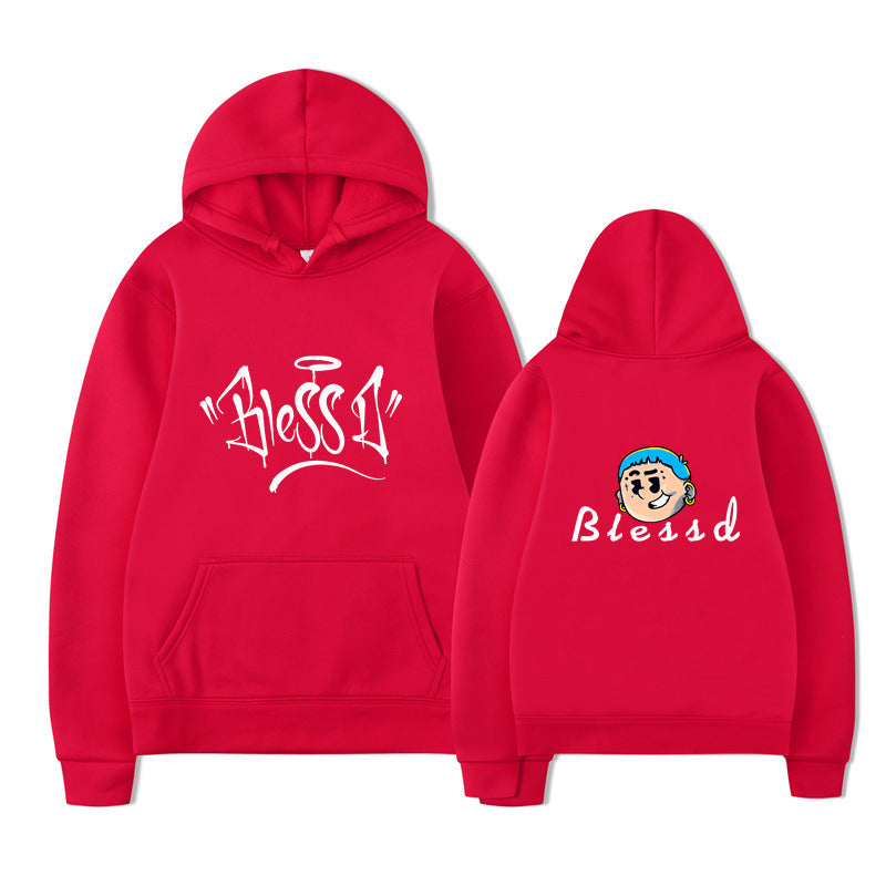 Blessd  Logo Pullover Hoodies Sweatshirt