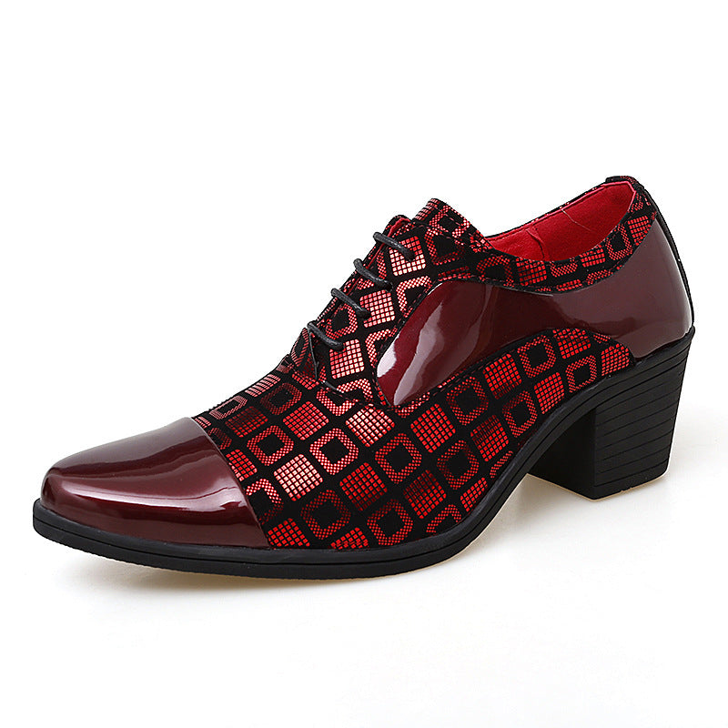 Sharp pointed leather shoes for men