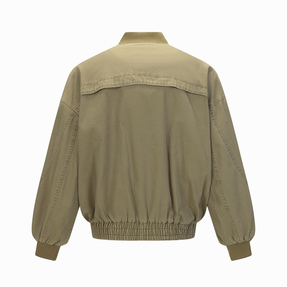 Washed punk workwear baseball uniform