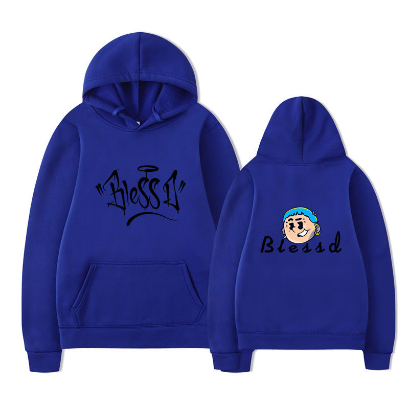 Blessd  Logo Pullover Hoodies Sweatshirt