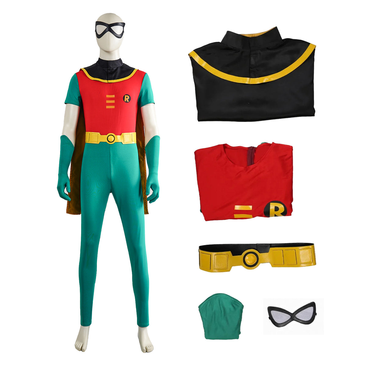 Superhero Robin Bodysuit with Cape