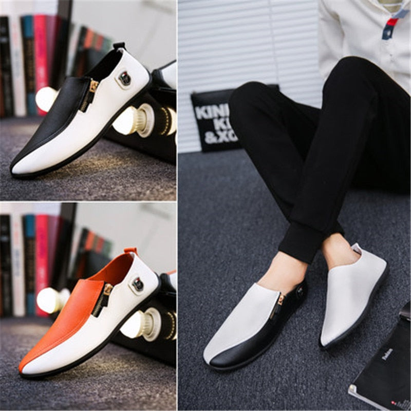 Men Loafers Soft Casual Shoes Men Flats Leather