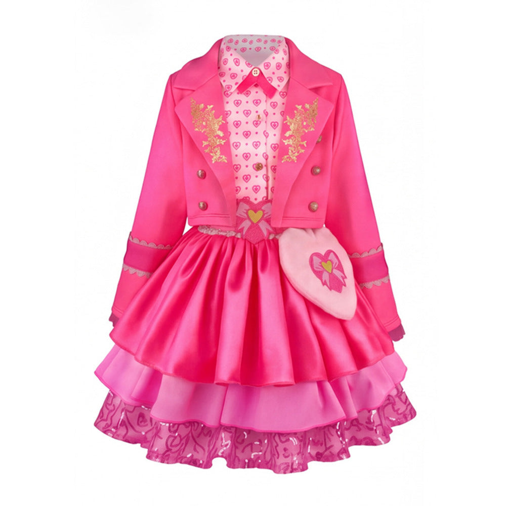 New Descendants Chami Cosplay Costume Pink Halloween Children's Dress Set