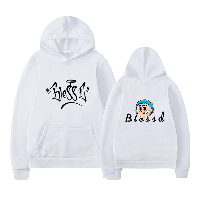 Blessd  Logo Pullover Hoodies Sweatshirt