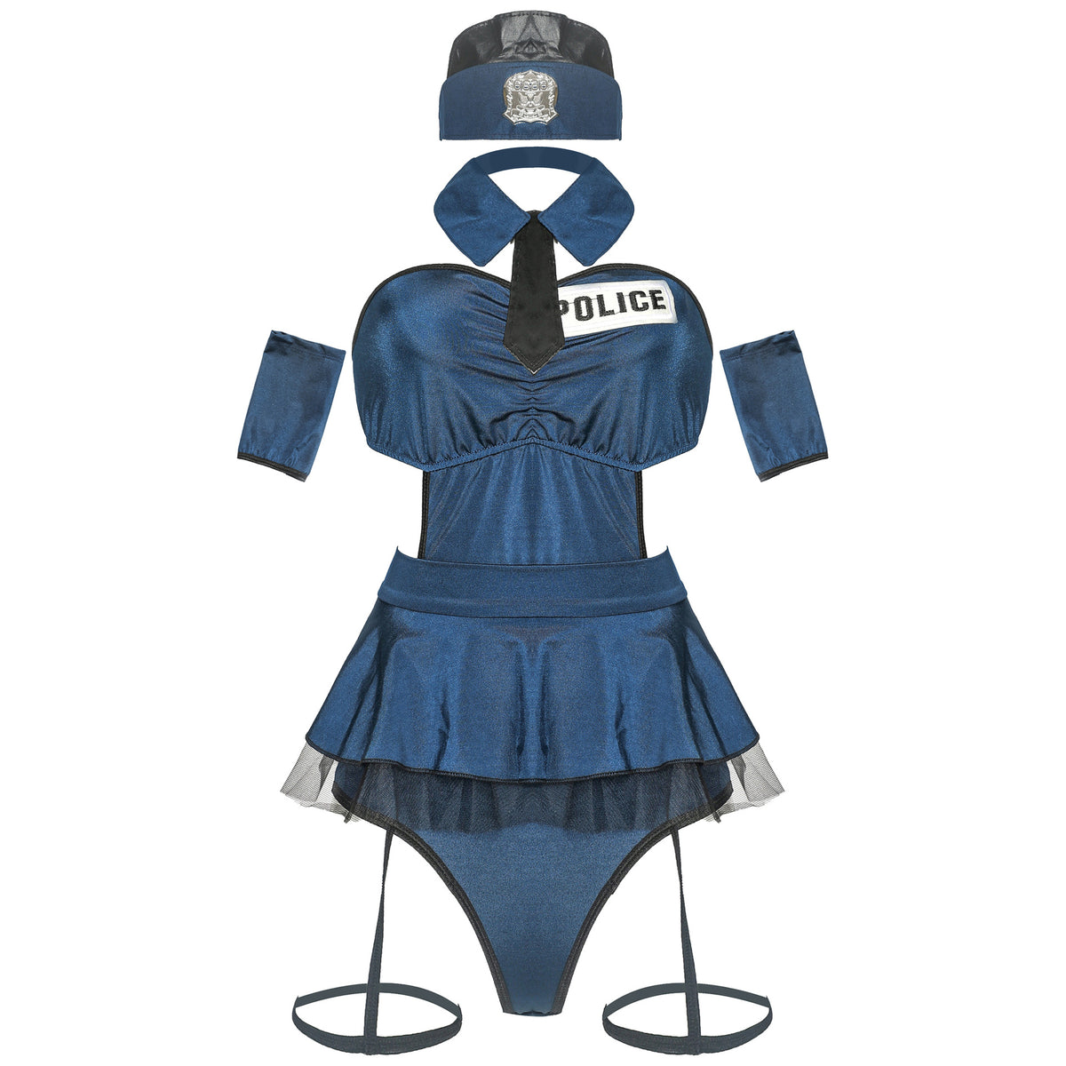 Police Women's Sexy Bodysuit Cosplay Costume Uniform