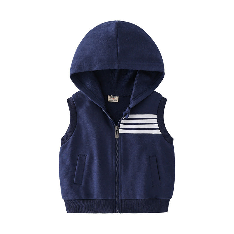 Hooded Casual Street Hoodie Vest for Kids