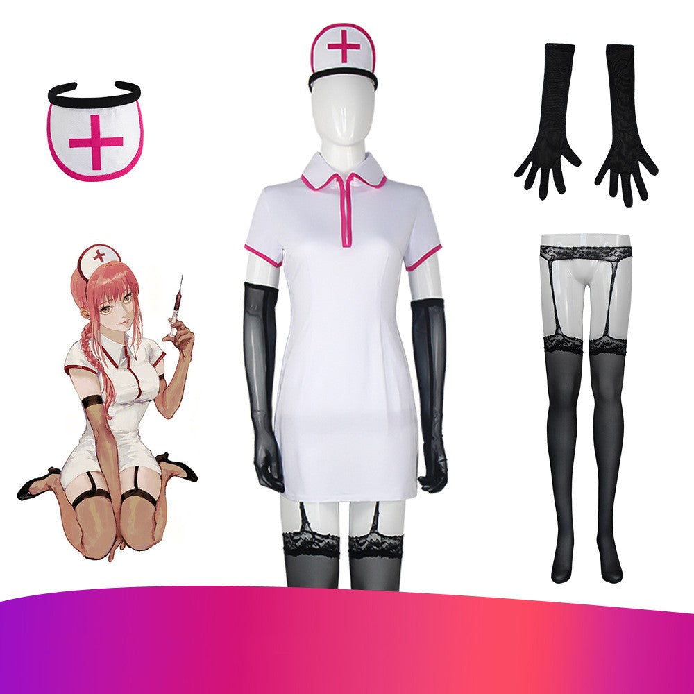 Chainsaw man cosplay costume machimapawa nurse uniform