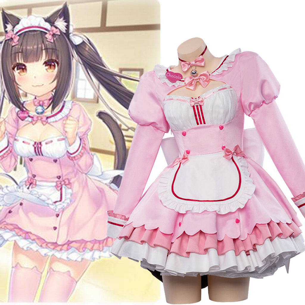 Cat Girl Paradise Cosplay Costume Chocolate Shalala Maid Dress Cosplay Outfit Cat Girl Cosplay Costume