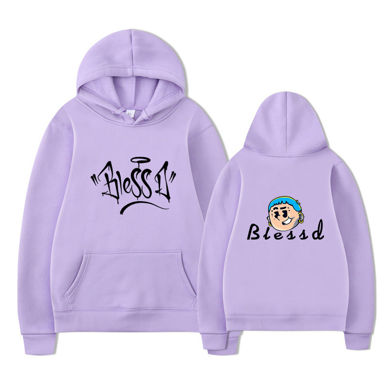 Blessd  Logo Pullover Hoodies Sweatshirt