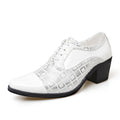 Sharp pointed leather shoes for men
