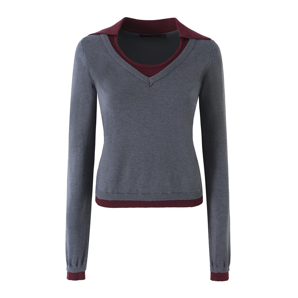 Wool Knit Top,  Pleated Mini Skirt Set