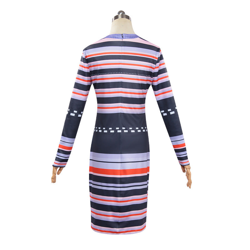 Astrid striped dress costume
