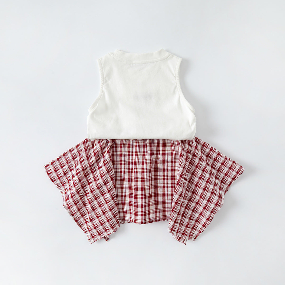 Checkered Dress with Tank Top,