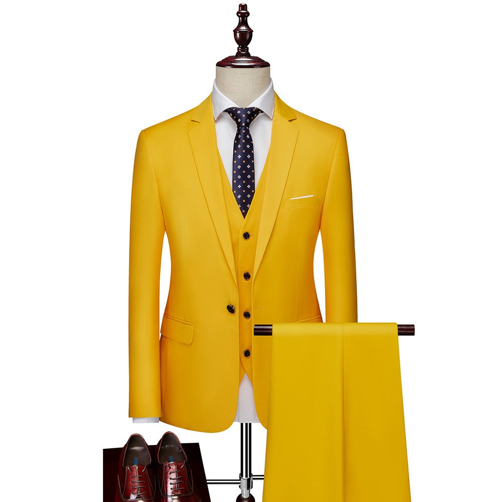 3 piece men's wedding suits Blazer+ pants + vest