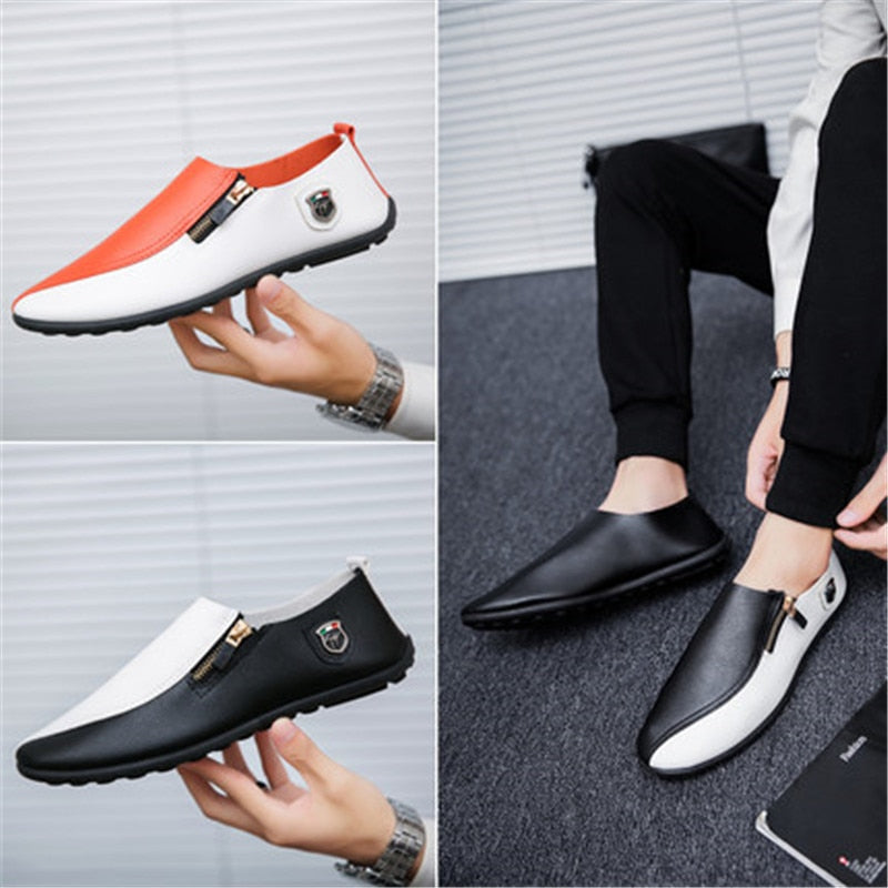 Men Loafers Soft Casual Shoes Men Flats Leather