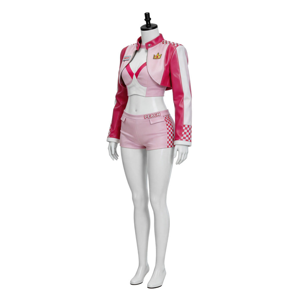 Princess Peach Cosplay Costume Super Mario Kart