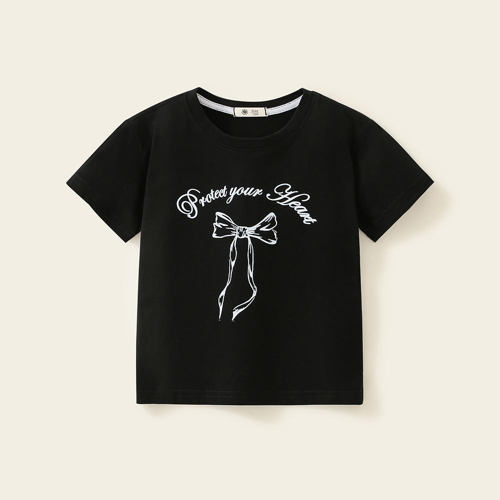 Kids' T-Shirt with Bow Print
