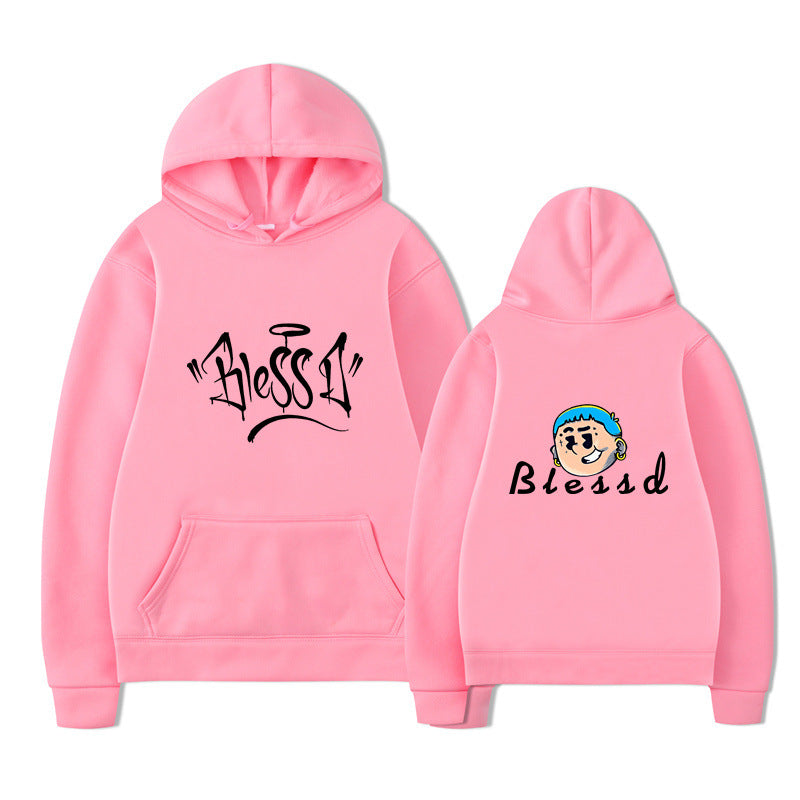 Blessd  Logo Pullover Hoodies Sweatshirt
