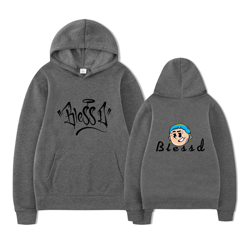 Blessd  Logo Pullover Hoodies Sweatshirt