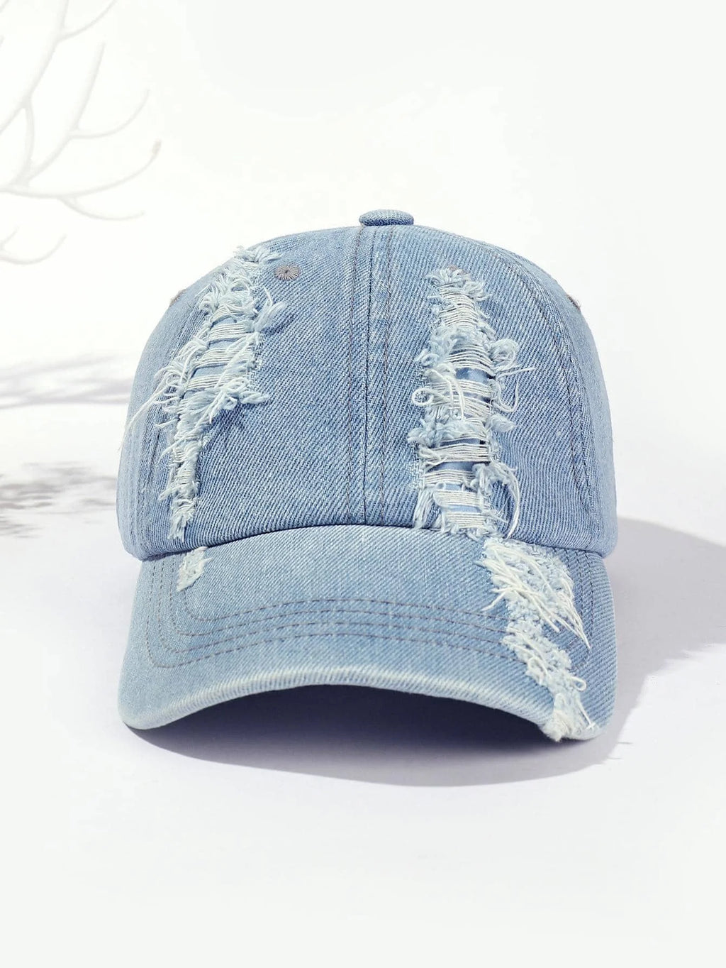 Washed Distressed Cap Plain women Men Dad Caps