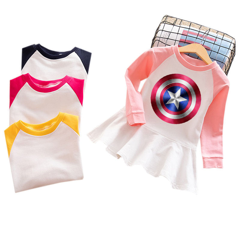 Cartoon hoodie girl dress