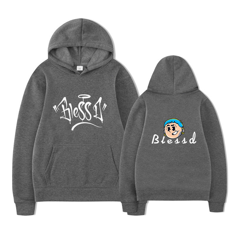 Blessd  Logo Pullover Hoodies Sweatshirt