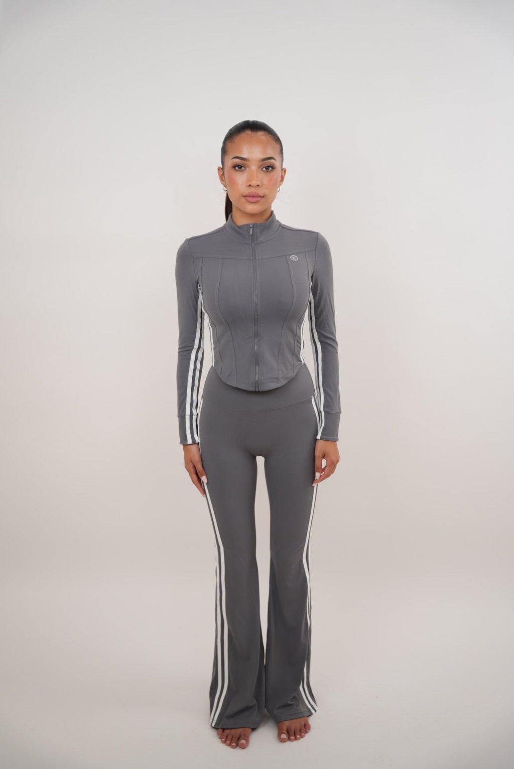 I Am Motivated Gray Flare Pant