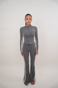 I Am Motivated Gray Flare Pant