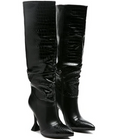 Croc Knee High Black Boots