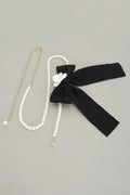 Flower Ribbon Faux Pearl Belt
