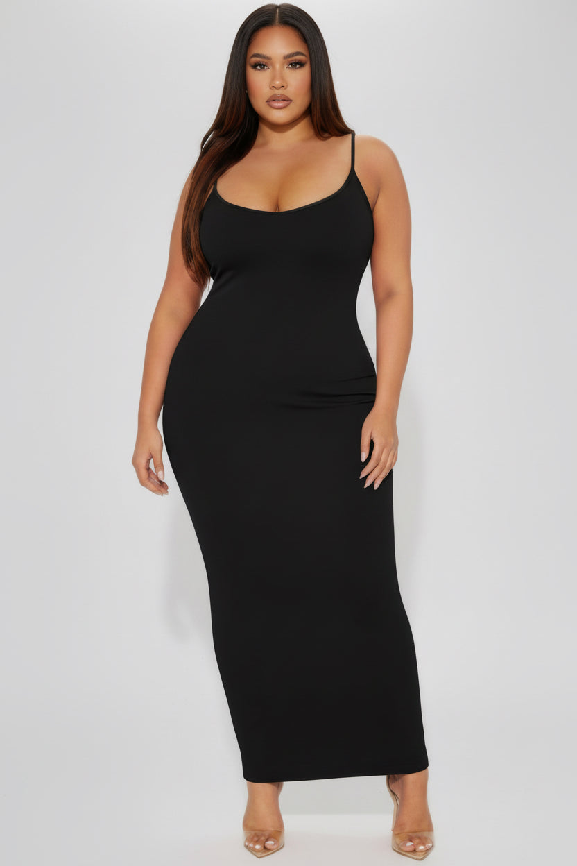 Plus Size Women’s Ribbed Cami Dress