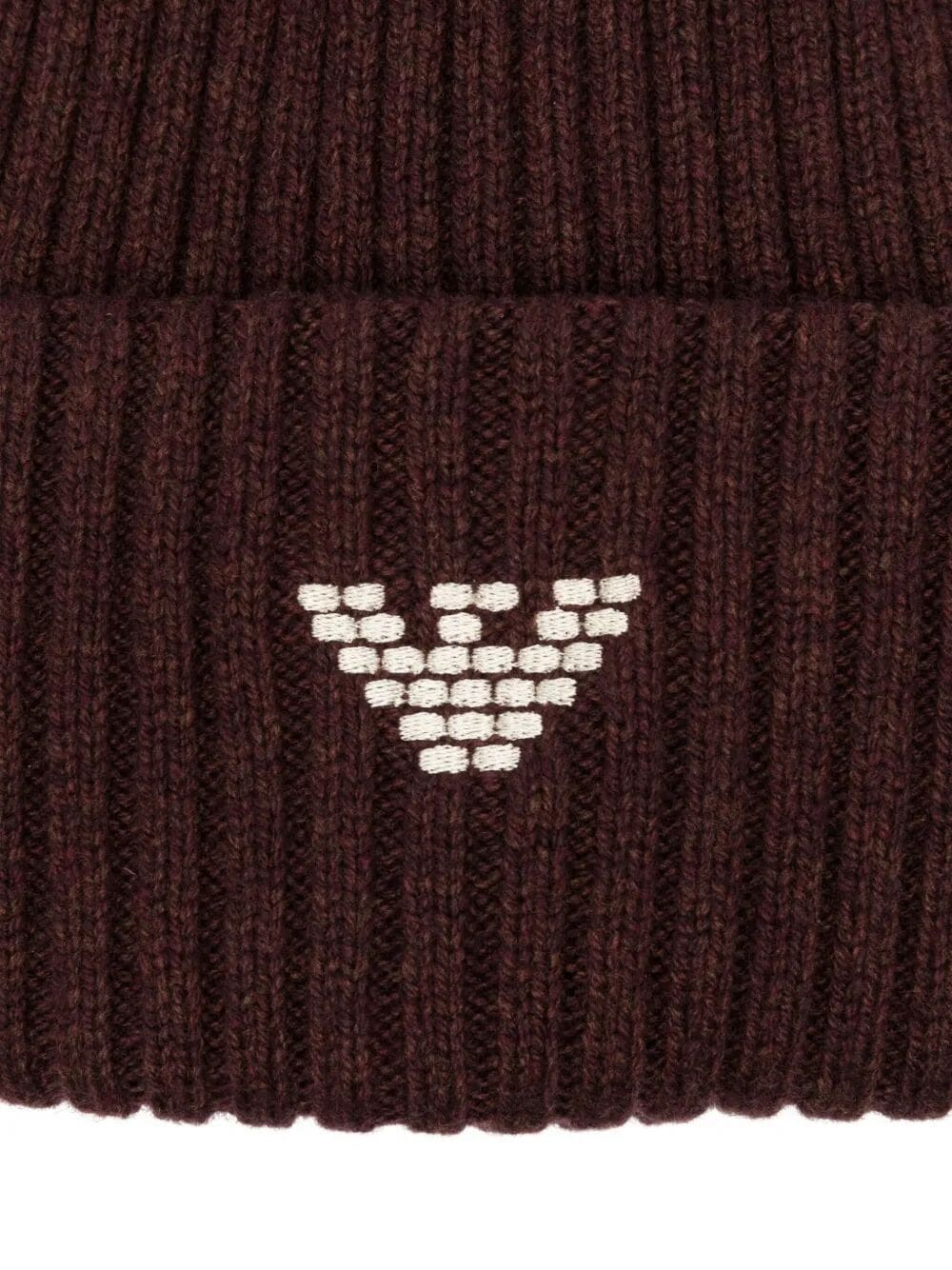 EMPORIO ARMANI Ribbed Wool Beanie Hat for Men - Essential Cold Weather Accessory