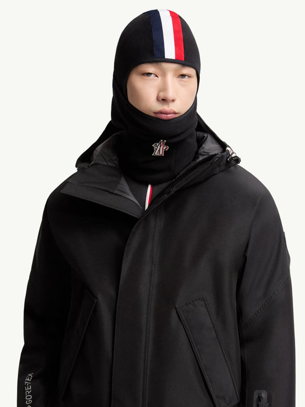 MONCLER Fleece Balaclava with Logo for Men - FW25