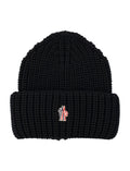 MONCLER GRENOBLE Wool Beanie with Logo for Men