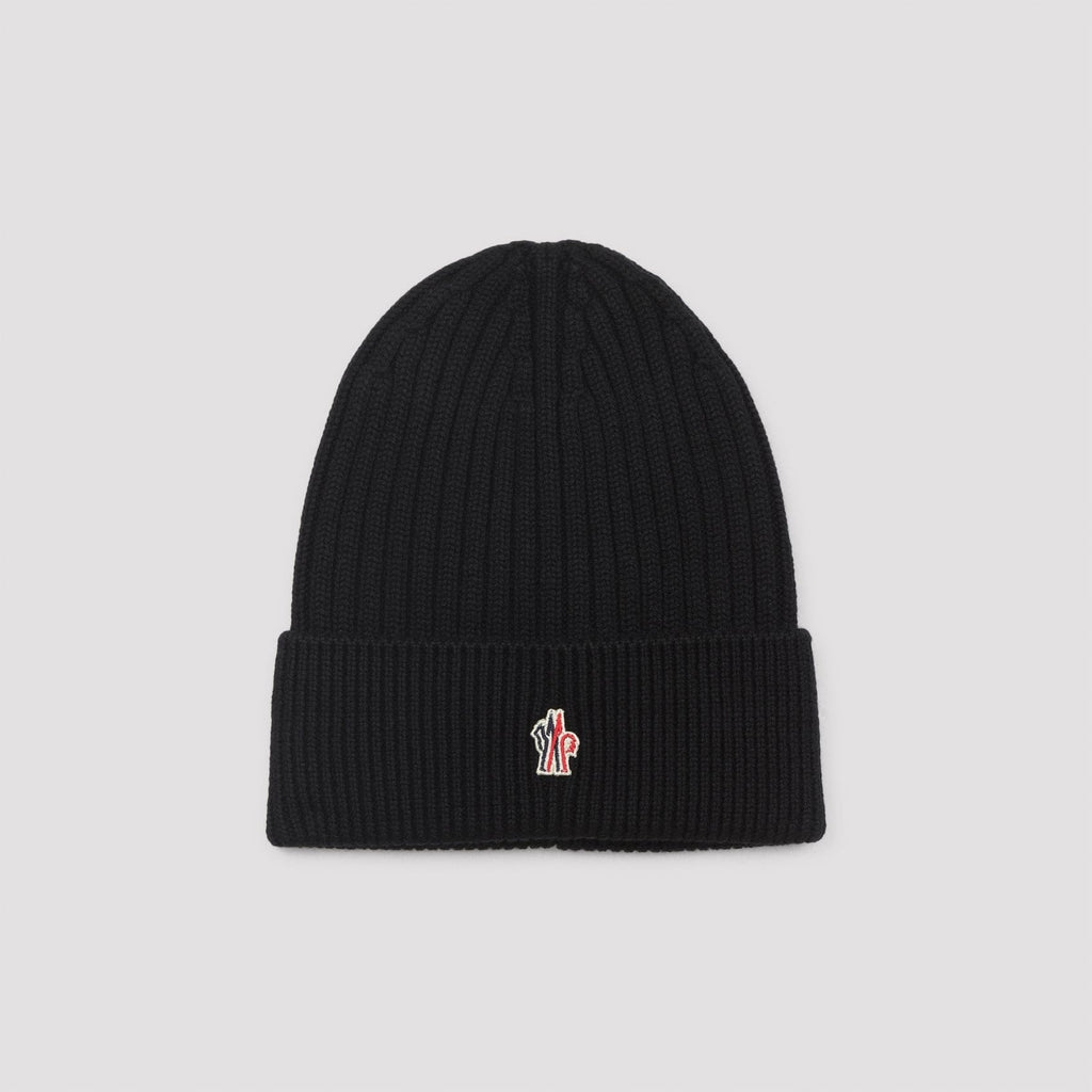 MONCLER Rib Knit Wool Beanie for Men