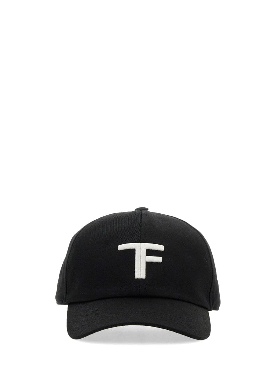 TOM FORD Men's Classic Cotton and Leather Hat
