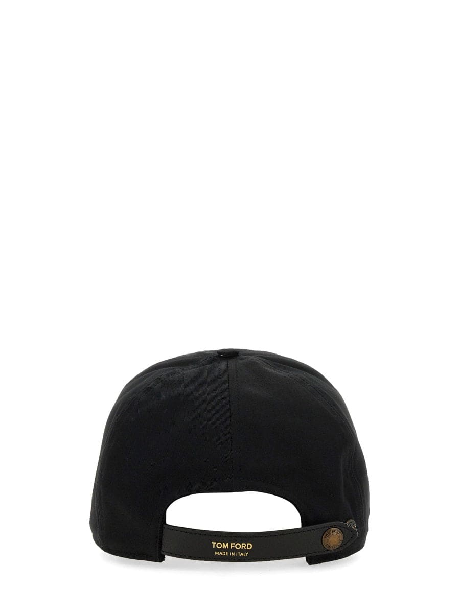 TOM FORD Men's Classic Cotton and Leather Hat
